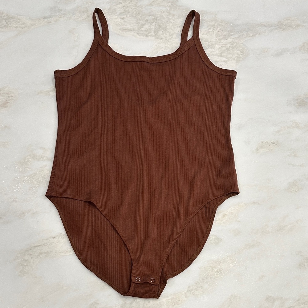 American Eagle Outfitters Chocolate Brown Bodysuit Size XL